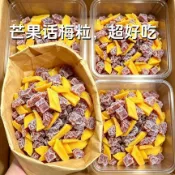 爆款零食 🌸桃園出貨🌸 芒果話梅粒 芒果話梅粒酸甜潮汕特產梅子無核果脯酸甜水果乾搭配休閒孕婦零食