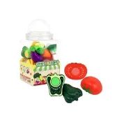 【KIDMATE】歡樂蔬菜切切樂24pcs(可剝皮白菜玉米碗豆 仿真切面南瓜青椒高麗菜 小刀砧板 剝剝樂)