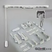 未來屋 【鋁合金大方軌】窗簾軌道 拉繩開合簾 直軌配件 窗簾導軌 電動窗簾軌道 靜音順滑 承重耐用 免打孔安裝 客廳臥室適用