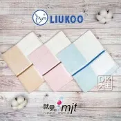 【DK襪子毛巾大王】LIUKOO 煙斗大彩條方巾 台灣製純棉手帕 口水巾