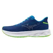 【MIZUNO 美津濃】慢跑鞋 男鞋 運動鞋 緩震 一般型 寬楦 SKYRISE 藍白 J1GC250902