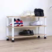 【美佳居】三層鞋架 寬80cm 免工具組裝 台灣製 開放式鞋櫃/置物架/收納架(三色可選)
