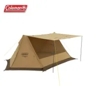 露營趣 【新品特價】Coleman CM-91010 TX DUO 雙營柱遮陽帳 土狼棕 科技棉 雙人帳 野餐帳 輕便帳 露營帳篷 休閒帳 野營帳 帳棚