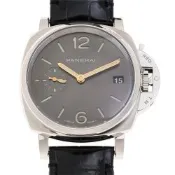 PANERAI 沛納海 PAM01552 Luminor Due 自動上鏈皮帶表x炭黑面x42mm