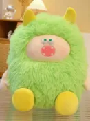 快樂一購 新款小怪獸抱枕靠墊長毛布娃娃玩偶男生款毛絨玩具搞怪生日禮物女（45cm以上的商品麻煩客人選擇宅配哦，謝謝）