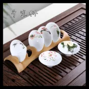 斗笠杯｜陶瓷斗笠杯仿手繪高白瓷茶杯 薄胎青花茶杯 品茗杯 梅蘭竹菊 斗笠杯 茶杯 小茶杯 茶道配件