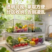 【台灣熱賣】冰箱整理盒收納盒鷄蛋保鮮盒冷凍專用廚房水果蔬菜分裝籃儲物神器
