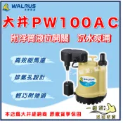❗最便宜❗【一級泵】🌸免運 🌸 大井 PW100AC「附浮筒」出口1“ 沉水泵浦 抽水機 水龜 清除積水 PW100A