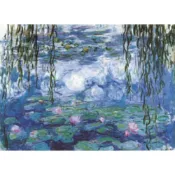 (店+)【P2 拼圖】P2 - 名畫系列-睡蓮（莫內 MONET）台灣製 520片夜光拼圖 K25-009