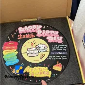 ♙❥客製化 唱片擺件 網易黑膠唱片 diy定製 手工週傑倫 創意時鍾 裝飾送閨蜜 生日快樂禮物 千普訂製