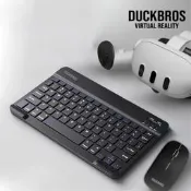 現貨 鴨寶牌 VR 專用鍵盤＆滑鼠組丨相容於 Quest 系列 iPad/PC/手機 輕巧方便 注音免貼紙