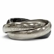 【DOKODEMO】全新 □Cartier750 三重陶瓷戒指，白K金，48 號（相當於日本 9 號），重量：6.4 克，女士款