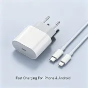 PD 20W 歐規插頭快充線組(含充電頭),適用於 iPhone 6–14 Plus、Pro、Max 系列快速充電