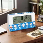 【新品免運】哆啦A夢鬧鐘電子鐘時鐘夜光靜音led數顯多功能床頭鍾機器貓叮噹貓