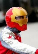 (限量特價)鋼鐵人安全帽 Masei 610 3/4安全帽 IRON MAN 面罩可掀 (紅金色)