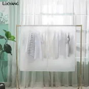 洛陽牡丹 衣服防塵罩大衣罩衣架掛式整理套防汙罩蓋巾敞開式衣服收納防塵袋