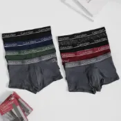(店+)【CALVIN KLEIN】【Sharkhead】現貨 Calvin Klein 內褲 四角褲 四件組 黑 深藍 酒紅 黑藍綠 CK 男 緊身褲