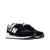 【NEW BALANCE】NB 574系列 黑色 童鞋 休閒鞋 運動鞋 魔鬼氈 中童 男女童 P574755