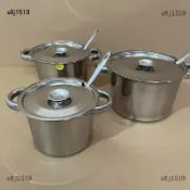 【臺灣熱銷】雙耳不鏽鋼油罐油鍋帶蓋家用耐高溫大容量油桶豬油罐帶缺口蓋油盆