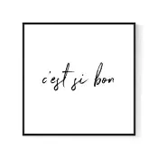 【菠蘿選畫所】Cest si Bon 如此美好-40x40cm(法式字母裝飾畫/可愛掛畫/療癒小物/佈置)