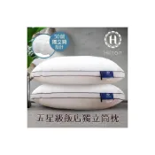 (店+)【Hilton 希爾頓】 五星級純棉獨立筒枕立體枕 銀離子枕頭 白色