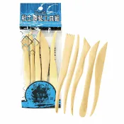 拼圖貓 7117 - 【禹華企業】黏土工具組 5入 松木製 長度約15 cm ☆台灣品牌 G-101