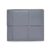 【BOTTEGA VENETA 寶緹嘉】BV Cassette Bifold 牛皮 經典大編織 短夾 卡夾 皮夾 灰色 743004