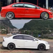 【臺灣出貨】05-11款八代思域改裝大包圍RR款TR款FD2側裙Civi改前槓後槓高尾翼