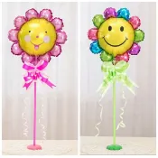【現貨】迷你五彩太陽花向日葵鋁箔氣球/兒童週歲生日派對裝飾玩具