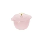 【STAUB】圓形琺瑯鑄鐵飯鍋12cm-粉紅奶酪(德國雙人牌集團官方直營)