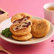 (店+)【全鴻食品】紅豆酥餅 10片/包 全素 素食 冷凍