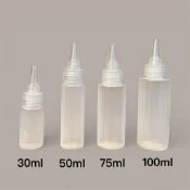 尖錐透色蓋塑膠柔軟擠壓瓶(商品100%台灣製造）