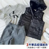 (店+)【CALVIN KLEIN】2-6歲 CK 男童套裝 多件組 棉質上衣+長褲 背心 長袖上衣長褲 童裝