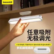倍思 臺燈宿舍臥室床頭磁吸LED燈學習專用護眼閱讀燈小夜燈可充電