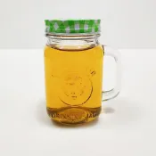 (店+)【Daylight】450ml公雞杯含蓋(玻璃杯 梅森杯 手把杯 梅森瓶 梅森蓋 梅森罐 玻璃 隨身瓶 水果杯)