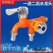 【台灣🚛出貨】耐高溫水龍頭一拖二防凍防濺家用廚房雙控 4分單冷塑膠洗衣機雙口