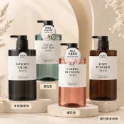 HAPPY BATH 寶寶爽身粉香沐浴乳 有櫻花 棉花 木質麝香910g｜清新皂香 韓國香氛沐浴露