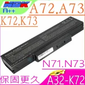 電池動力 ASUS 電池(保固最久)-華碩 A72 A73 A72D A72DR A72F A72J A72JK A72JR A72JT A73B A73E A32-K72 A32-N71 A72FR-XT1 A72F-TY167D A72F-X1 A72JR-TY062V A72JT-TY139V A73S A73SD A73SJ N71 N73 N71JA N71J N71JQ-A1 N71JQ N71JV N71V N71VG N71VN N73F N73G