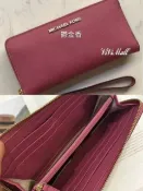 『Marc Jacobs旗艦店』MichaelKorsMK美國代購MK十字紋防刮牛皮經典長夾錢包手拿包全新正品實拍