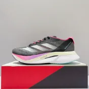 adidas ADIZERO BOSTON 12 W 女生 黑粉色 舒適 透氣 輕量 緩震 運動 慢跑鞋 JI4481