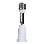 寓偉 E27 轉 E27 柔性延長擴展底座 LED 燈燈適配器轉換器插座標準燈泡照明配件白色