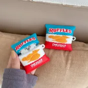 協貿國際日用品生活4館 創意RUFFLES波浪薯片 AirPods保護套蘋果藍牙無線耳機殼aripodsPRO3軟硅膠防丟繩AirPodsPro全包充電盒1代2代