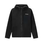 (店+)【Columbia 哥倫比亞】AE9980010 哥倫比亞 加絨保暖連帽抓絨衣 男款 黑灰