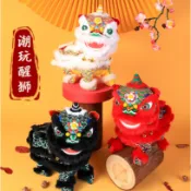 【米米家玩具】潮玩醒獅 關羽 劉備 兒童舞獅 感應 電動玩具  走路舞獅 中國 春節 廟會 舞龍舞獅 新年賀歲禮物