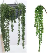 1 件壁掛式人造植物肉質藤蔓多肉常春藤綠色假植物,用於家庭窗戶花園裝飾