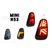 超級團隊 S.T.GBMW R53 R52 R50 01-06 年MINI COOPER 黑框 英國國旗尾燈