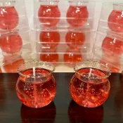 【富貴佛具】果凍蠟燭 魚杯蠟燭 酥油香 玻璃金魚杯 蠟燭／燭杯 果凍蠟 水晶蠟燭／光明燈 拜天公 神明燈 點燈 文昌燈