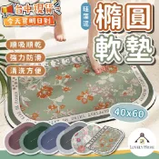 40*60珪藻泥橢圓軟墊 🔥我最便宜🔥 腳踏墊 地墊 吸水地墊 硅藻軟墊 硅藻土 浴室防滑墊 硅藻土地墊【sc0586】