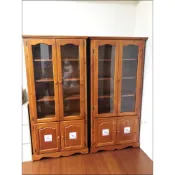 (店+)歐舍傢居 書櫃 磁磚 實木 有門 書櫥 玻璃櫃 瓷磚 三尺 置物櫃 收納櫃 玻璃展示櫃 有門 儲物櫃 促銷款