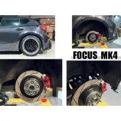 小亞車燈-全新 FORD MK4 多連桿 SPORTING-R 340MM 劃線 煞車碟盤 後加大碟 不含金屬油管